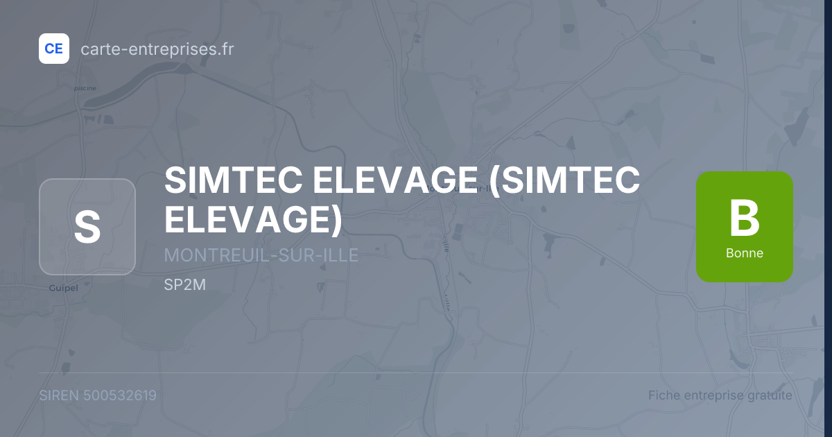 SIMTEC ELEVAGE — 500532619 — fiche entreprise