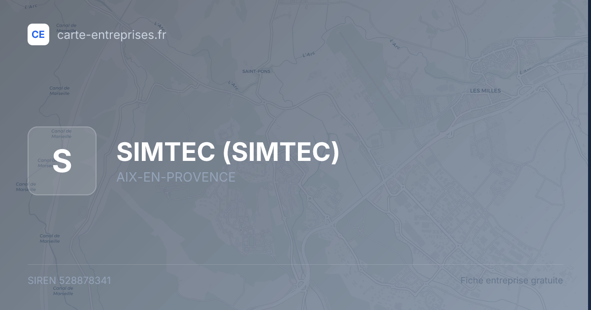 SIMTEC — 528878341 — fiche entreprise