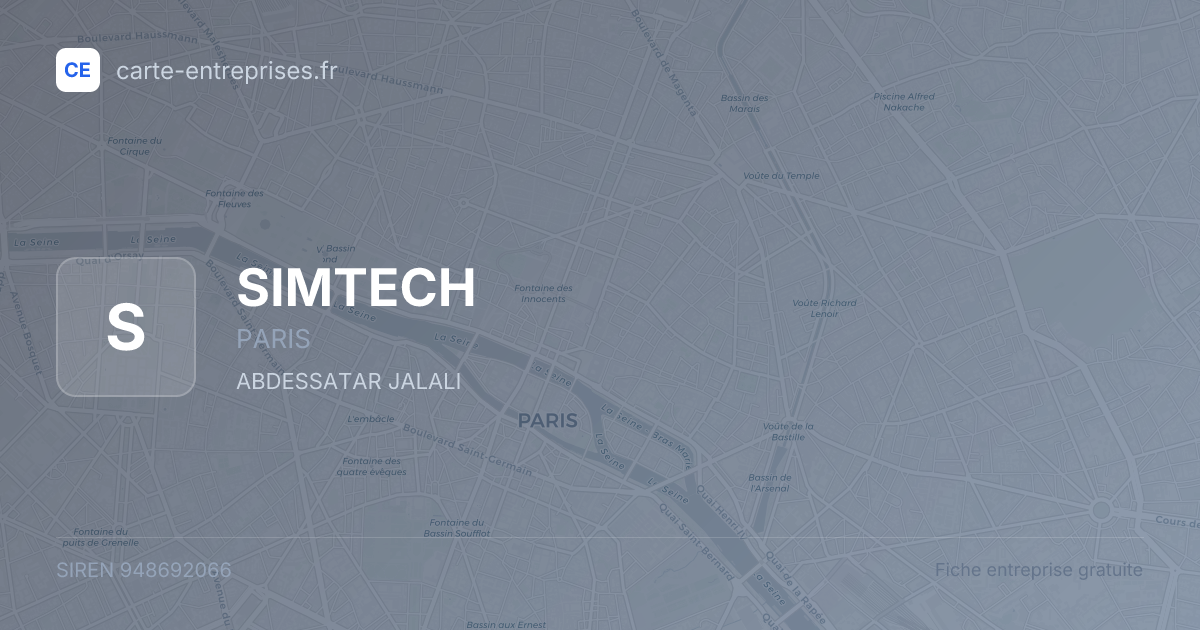 SIMTECH — 948692066 — fiche entreprise