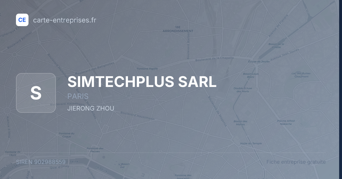 SIMTECHPLUS SARL — 902988559 — fiche entreprise