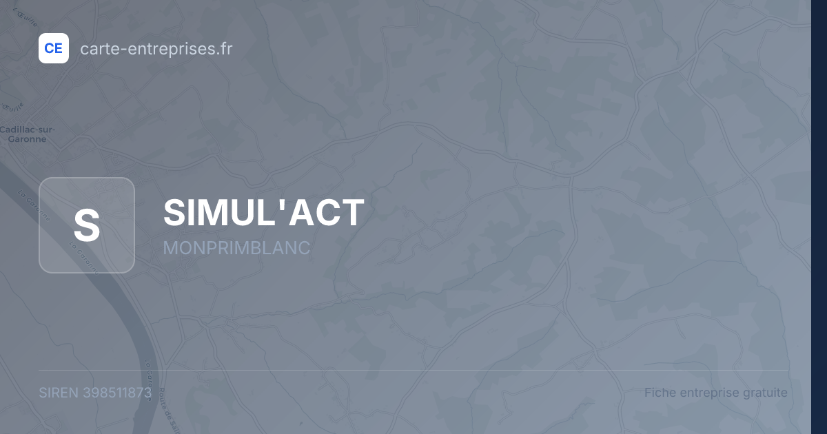 SIMUL'ACT — 398511873 — fiche entreprise