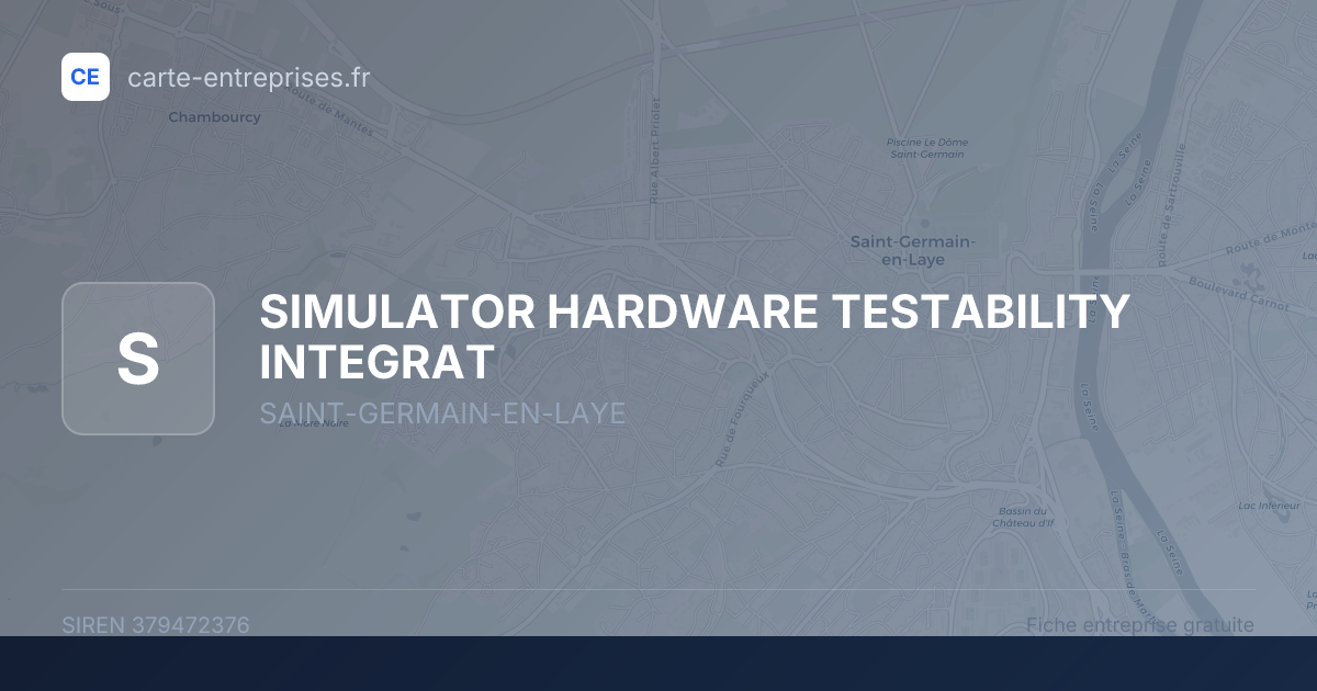 SIMULATOR HARDWARE TESTABILITY INTEGRAT — 379472376 — fiche entreprise