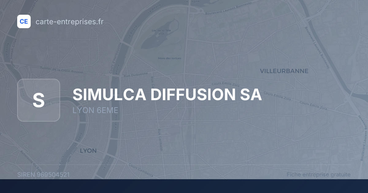 SIMULCA DIFFUSION SA — 969504521 — fiche entreprise