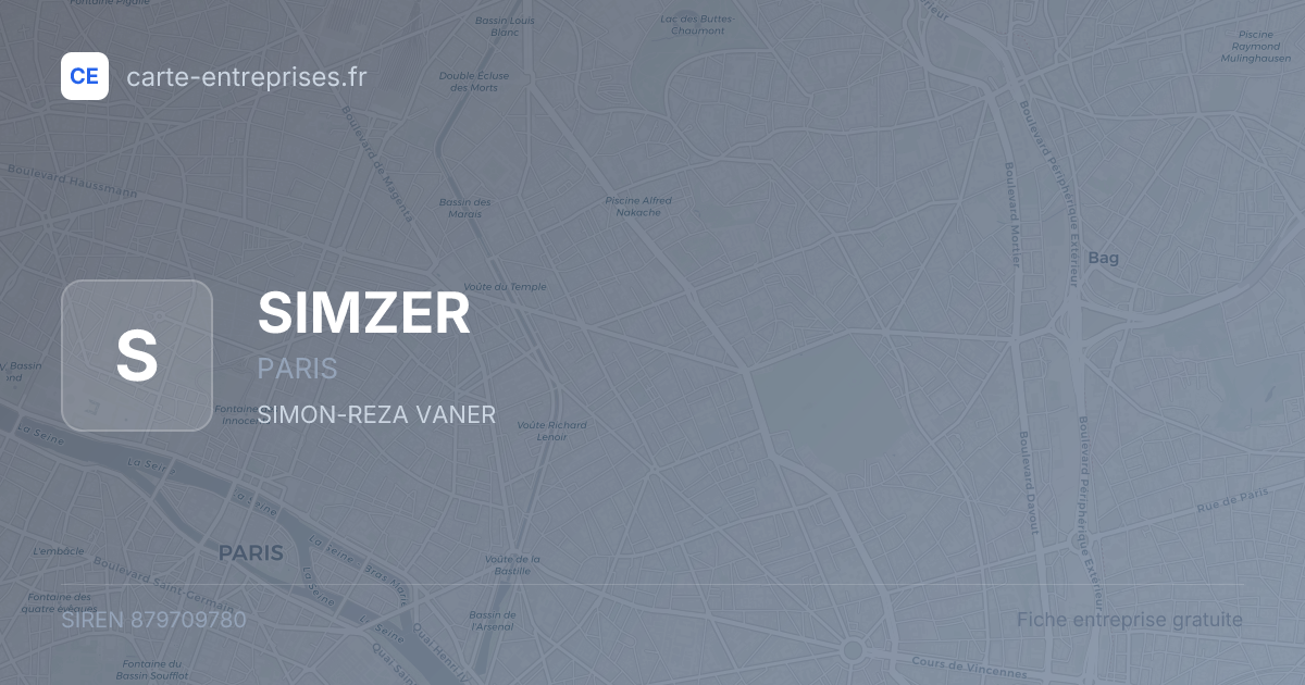 SIMZER — 879709780 — fiche entreprise
