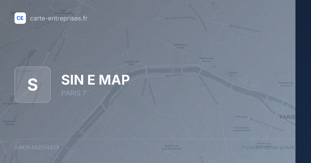 SIN E MAP — 442014429 — fiche entreprise
