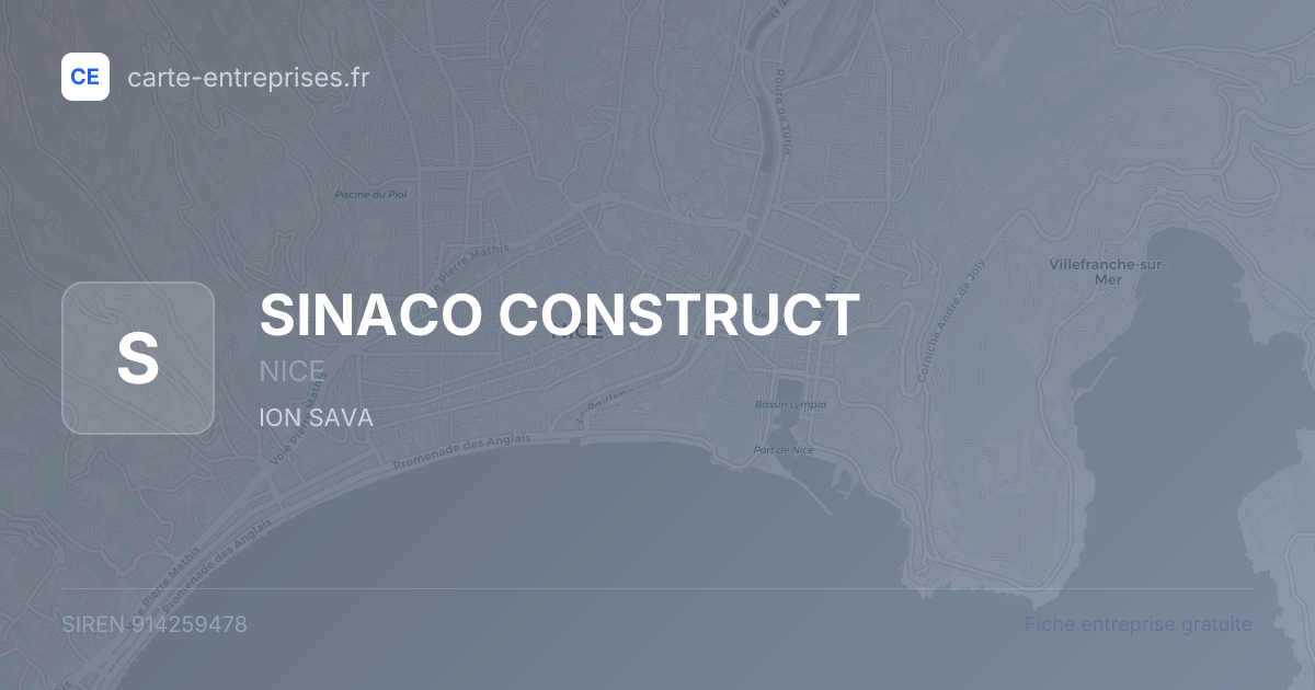 SINACO CONSTRUCT — 914259478 — fiche entreprise