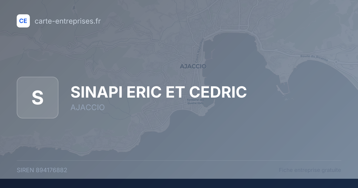 SINAPI ERIC ET CEDRIC — 894176882 — fiche entreprise