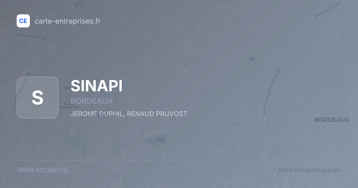 SINAPI — 902368158 — fiche entreprise