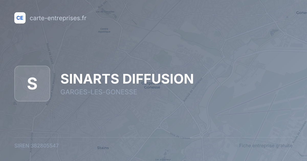 SINARTS DIFFUSION — 382805547 — fiche entreprise