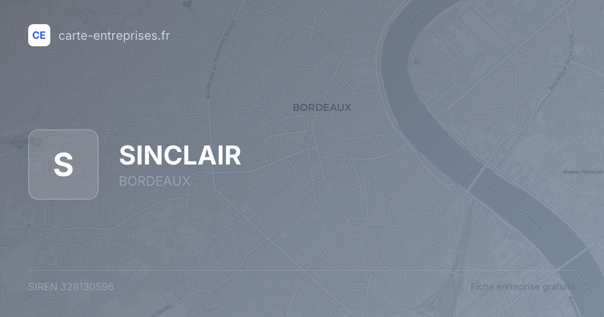 SINCLAIR — 328130596 — fiche entreprise