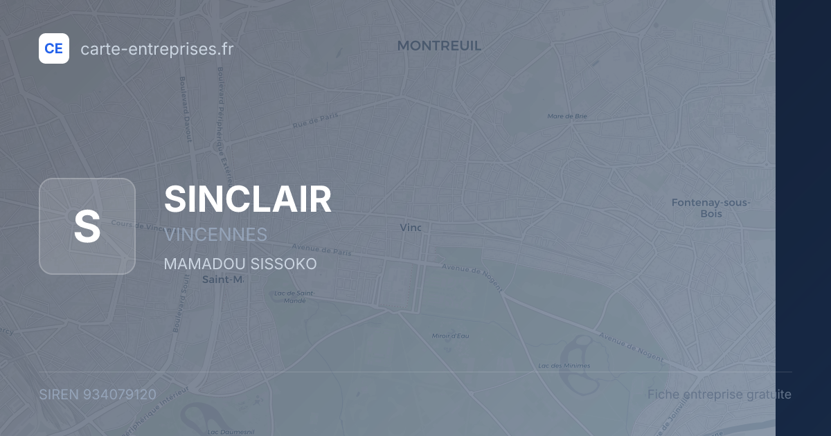 SINCLAIR — 934079120 — fiche entreprise