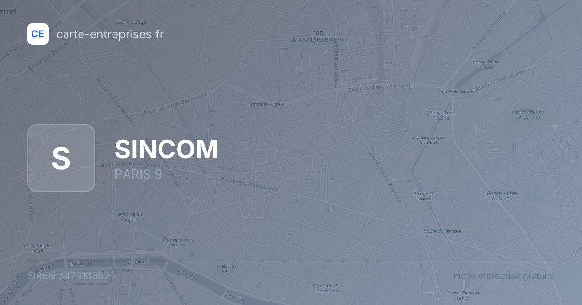 SINCOM — 347910382 — fiche entreprise