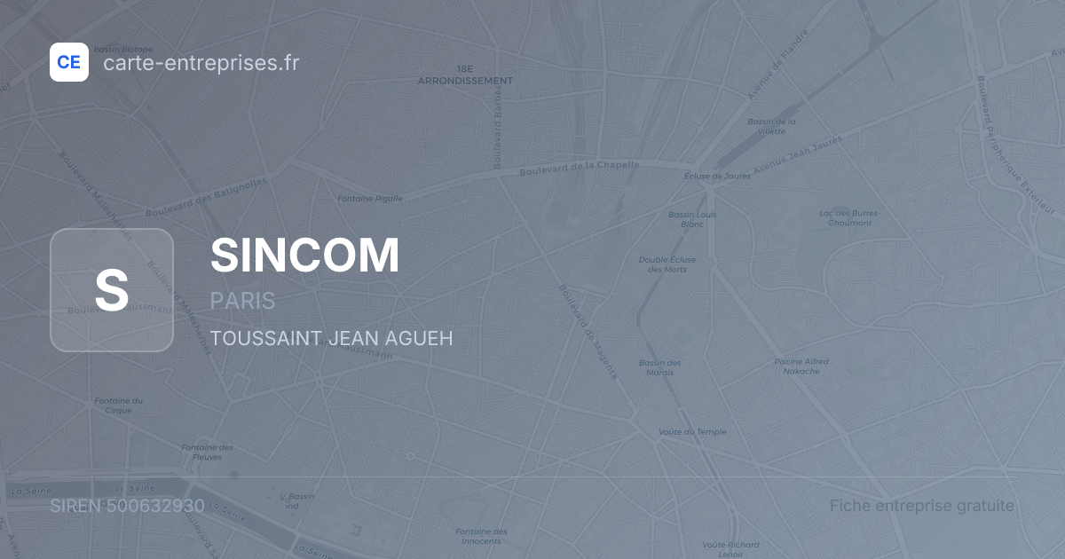 SINCOM — 500632930 — fiche entreprise