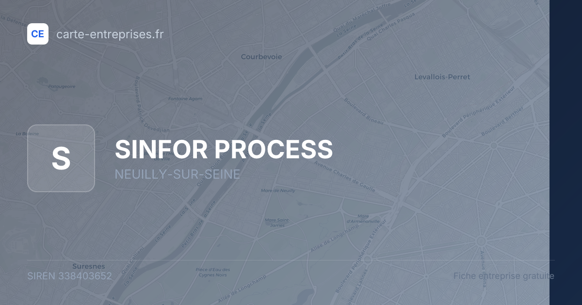 SINFOR PROCESS — 338403652 — fiche entreprise