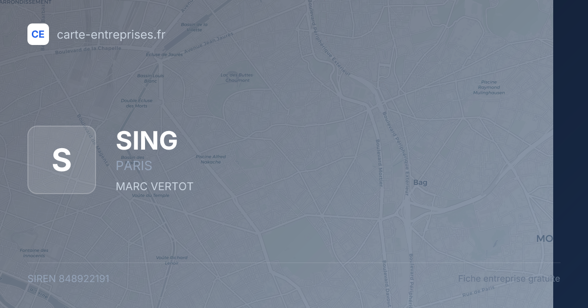 SING — 848922191 — fiche entreprise