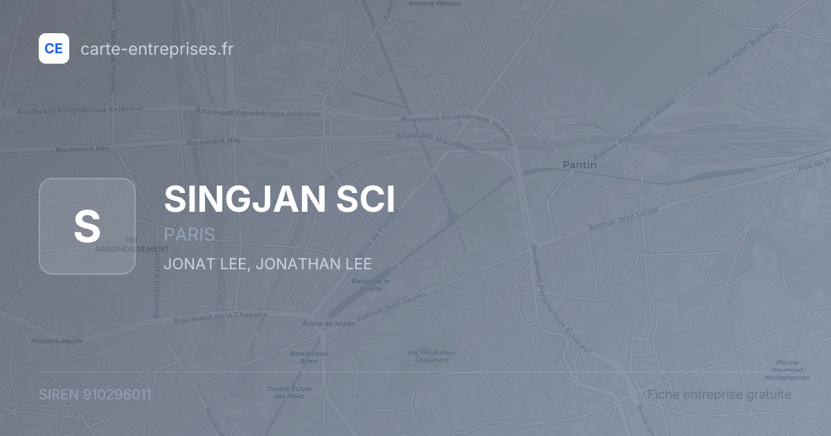 SINGJAN SCI — 910296011 — fiche entreprise