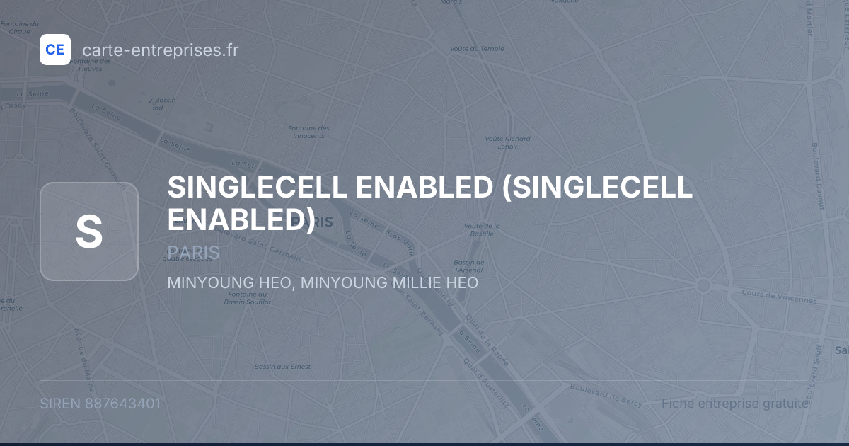 SINGLECELL ENABLED — 887643401 — fiche entreprise