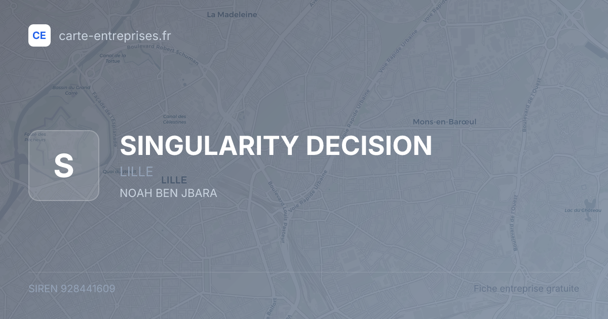 SINGULARITY DECISION — 928441609 — fiche entreprise