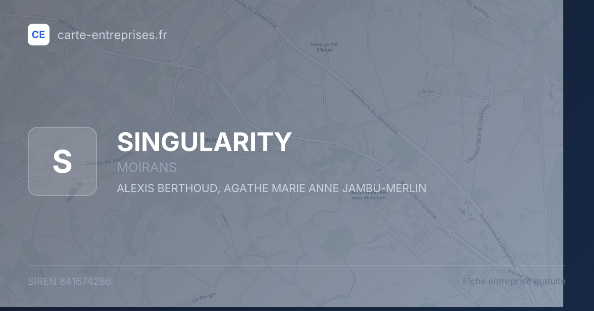 SINGULARITY — 841674286 — fiche entreprise