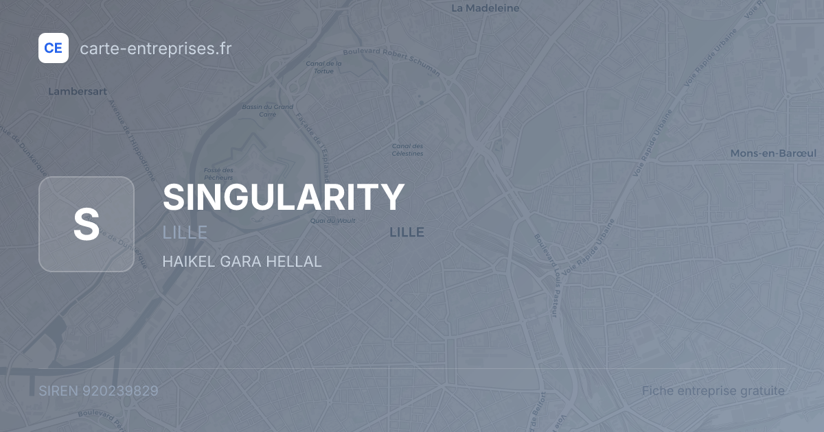 SINGULARITY — 920239829 — fiche entreprise