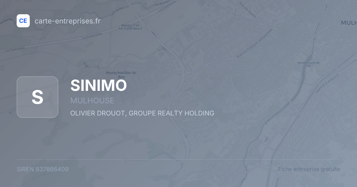 SINIMO — 837866409 — fiche entreprise