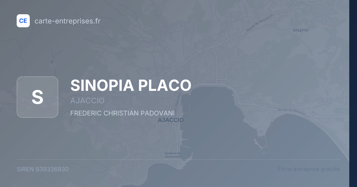 SINOPIA PLACO — 839336930 — fiche entreprise
