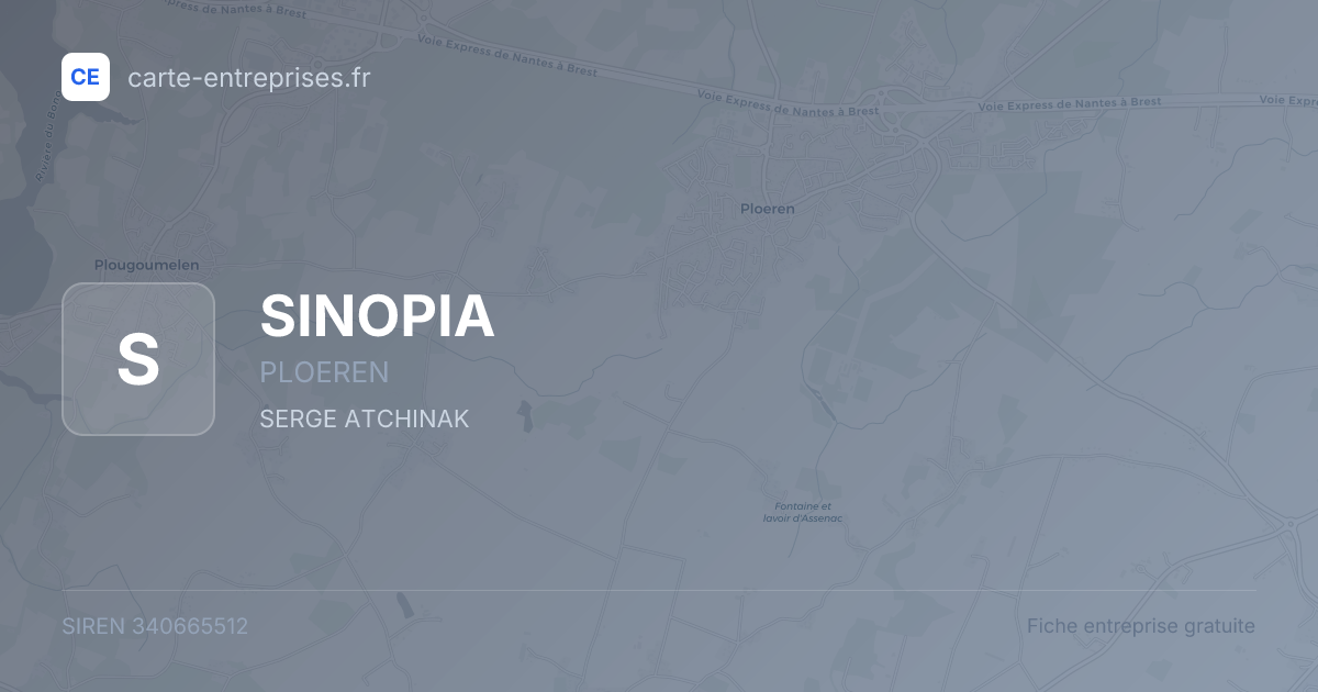 SINOPIA — 340665512 — fiche entreprise
