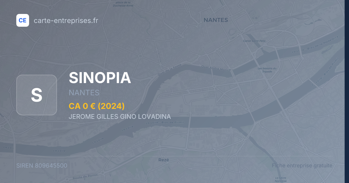 SINOPIA — 809645500 — fiche entreprise