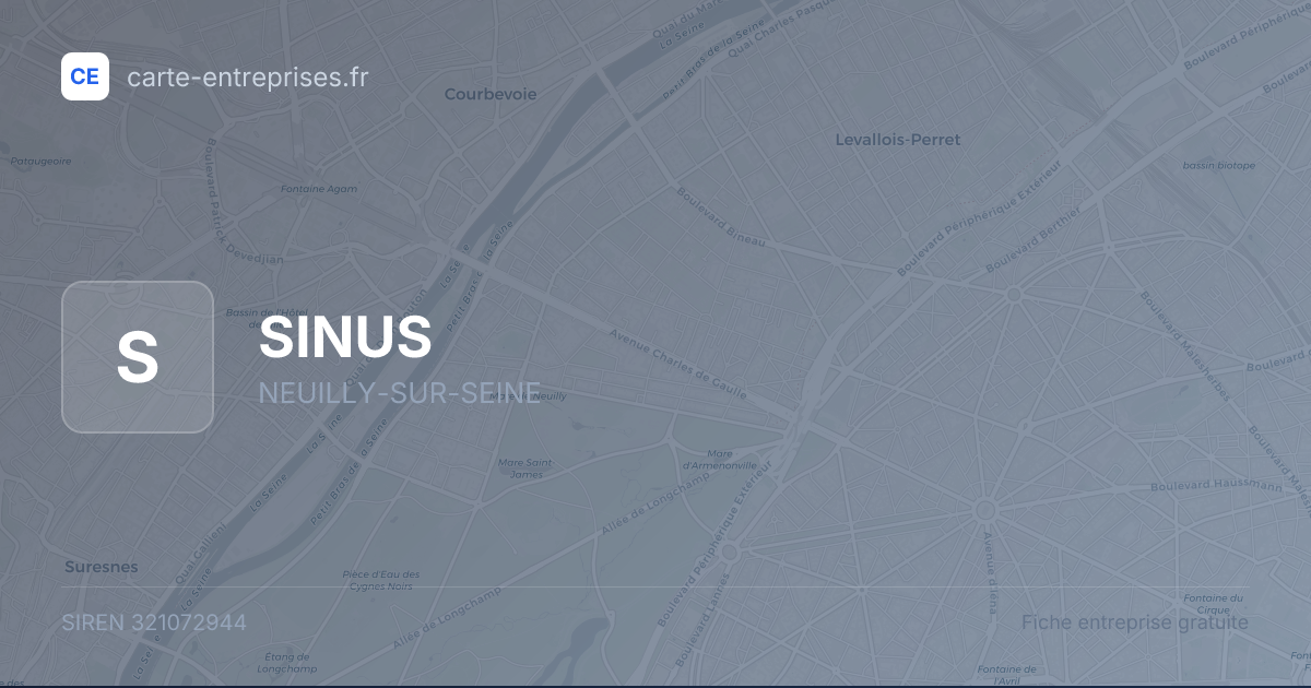 SINUS — 321072944 — fiche entreprise