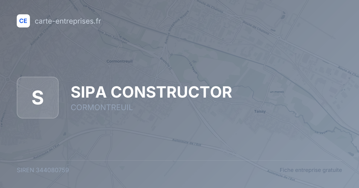SIPA CONSTRUCTOR — 344080759 — fiche entreprise