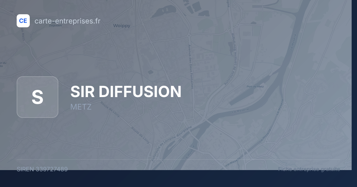 SIR DIFFUSION — 339727489 — fiche entreprise