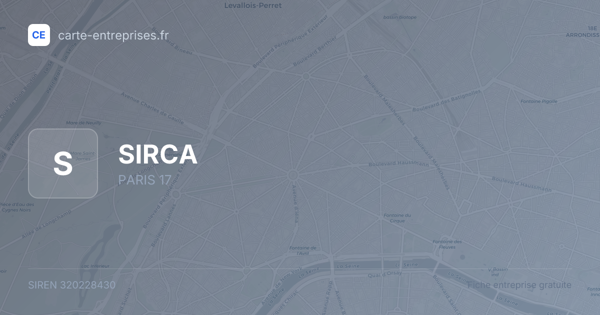 SIRCA — 320228430 — fiche entreprise