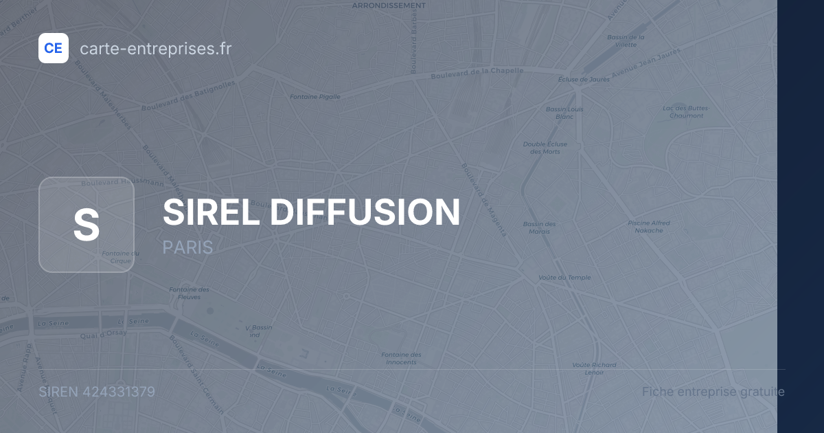 SIREL DIFFUSION — 424331379 — fiche entreprise