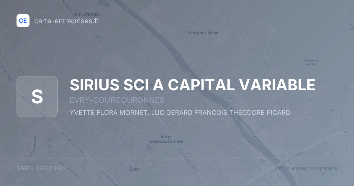 SIRIUS SCI A CAPITAL VARIABLE — 491203907 — fiche entreprise