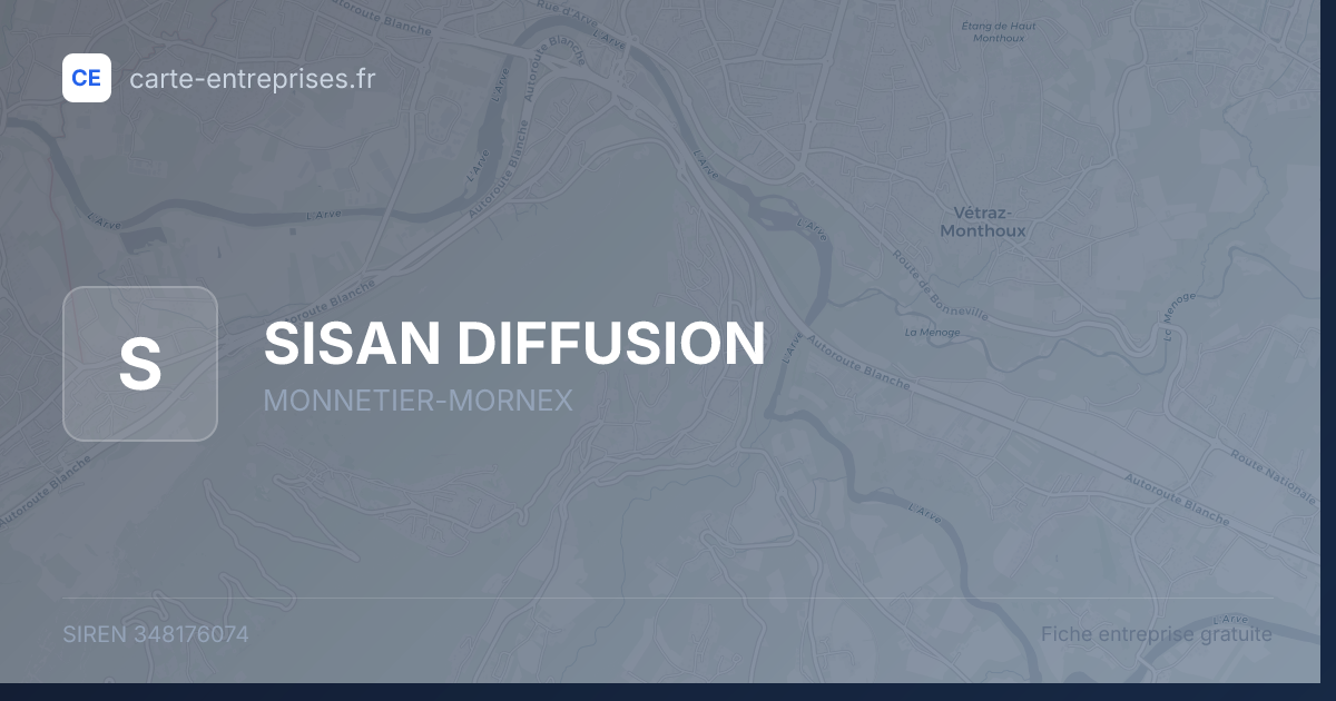 SISAN DIFFUSION — 348176074 — fiche entreprise