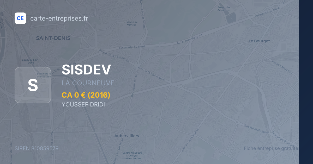 SISDEV — 810859579 — fiche entreprise