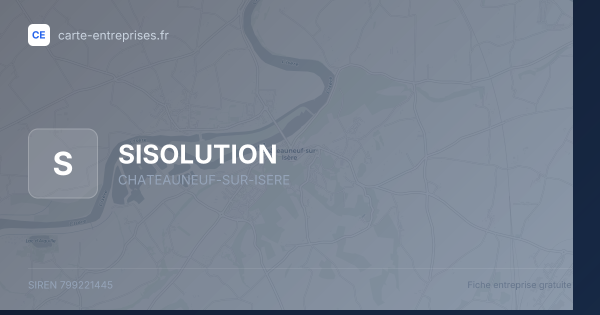 SISOLUTION — 799221445 — fiche entreprise