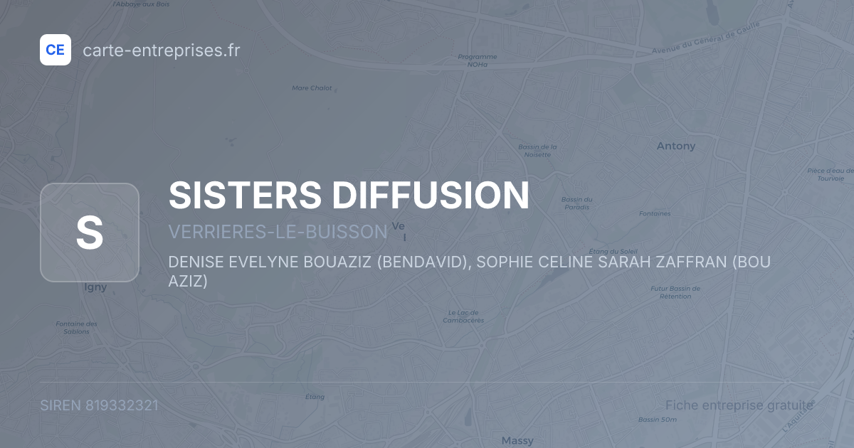SISTERS DIFFUSION — 819332321 — fiche entreprise