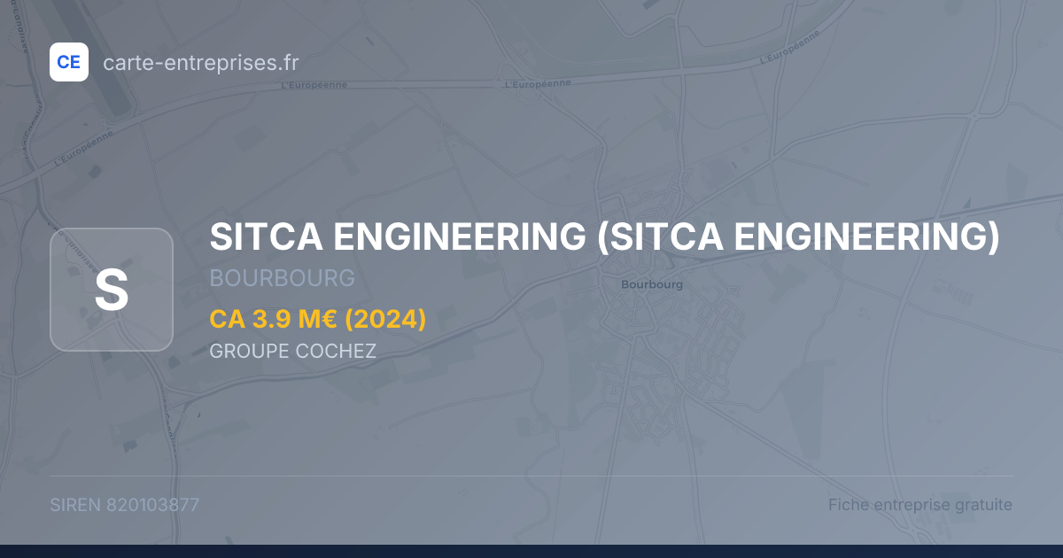 SITCA ENGINEERING — 820103877 — fiche entreprise
