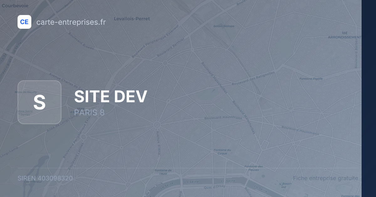 SITE DEV — 403098320 — fiche entreprise