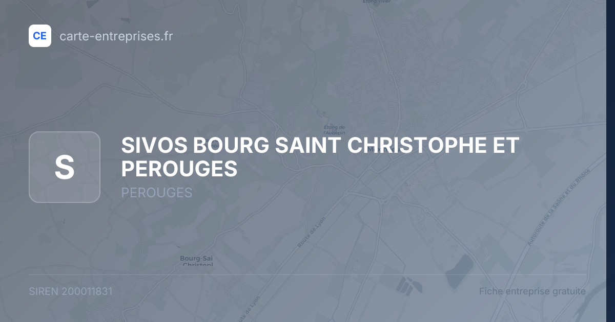 SIVOS BOURG SAINT CHRISTOPHE ET PEROUGES — 200011831 — fiche entreprise