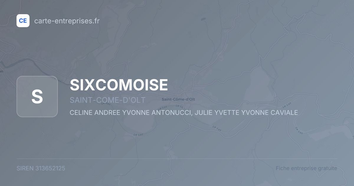 SIXCOMOISE — 313652125 — fiche entreprise