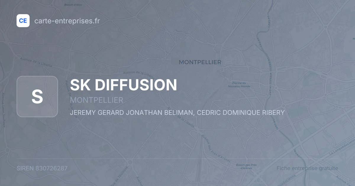 SK DIFFUSION — 830726287 — fiche entreprise