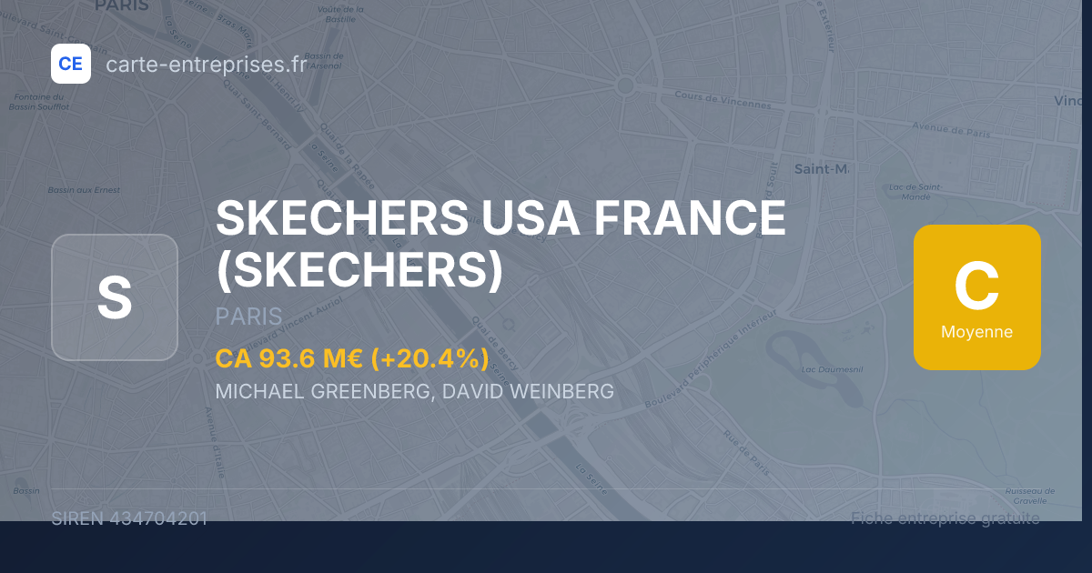 SKECHERS USA FRANCE (SKECHERS) — 434704201 — fiche entreprise