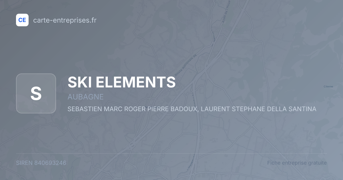 SKI ELEMENTS — 840693246 — fiche entreprise