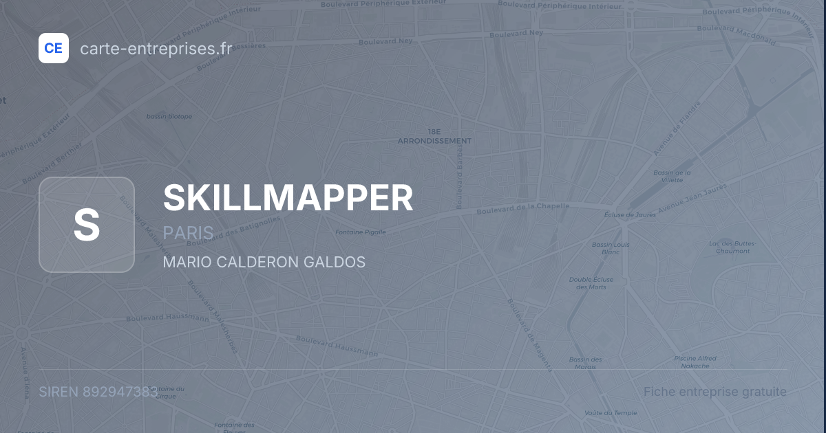SKILLMAPPER — 892947383 — fiche entreprise