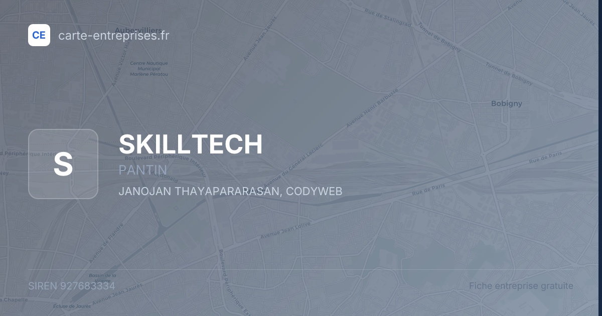 SKILLTECH — 927683334 — fiche entreprise
