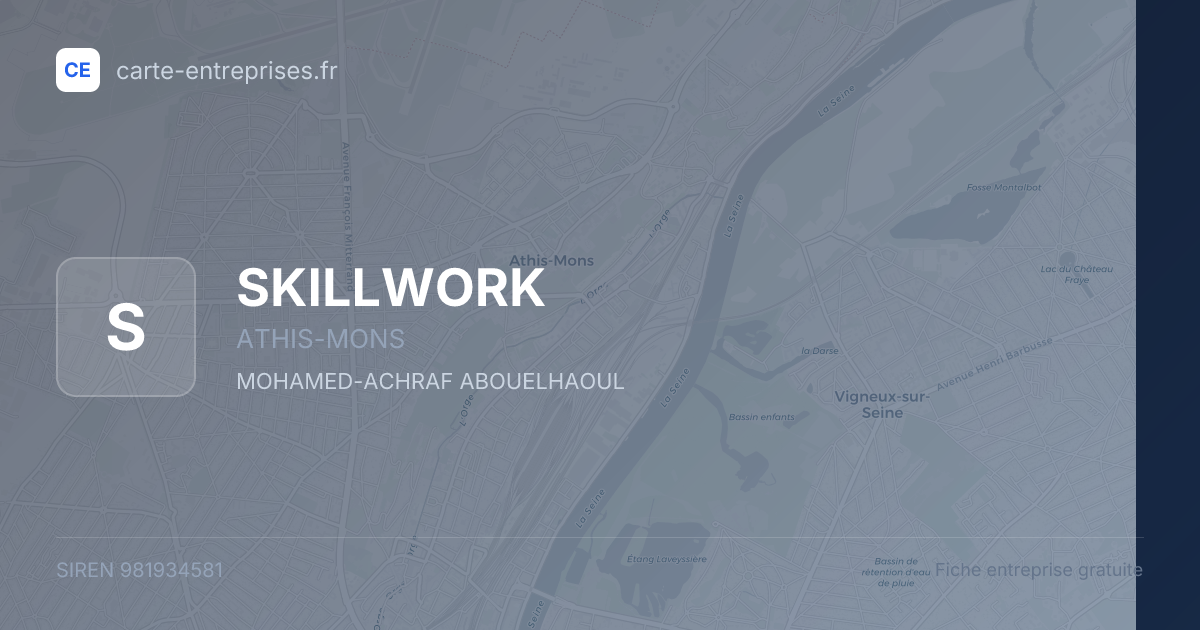 SKILLWORK — 981934581 — fiche entreprise