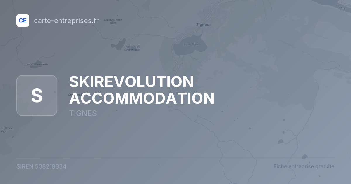 SKIREVOLUTION ACCOMMODATION — 508219334 — fiche entreprise