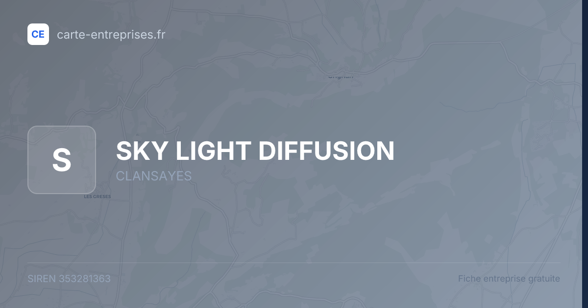 SKY LIGHT DIFFUSION — 353281363 — fiche entreprise